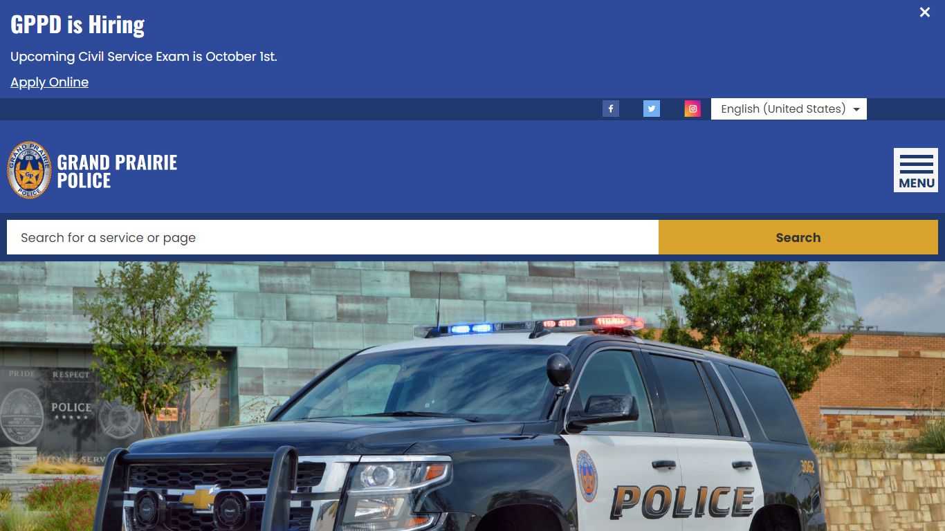 Home Grand Prairie Police